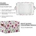thumbnail image 3 of GZHJMY Collapsible Storage Basket Fresh Pink Flower Rectangular Storage Bins Baskets Toys Storage Bins with Handles for Bedroom Home Office 1PCS, 3 of 7