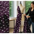 thumbnail image 5 of Soimoi Purple Cotton Voile Fabric Penguin Ocean Decor Fabric Printed Yard 56 Inch Wide, 5 of 7