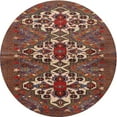 thumbnail image 1 of Ahgly Company Indoor Round Traditional Rust Pink Persian Area Rugs, 4' Round, 1 of 6