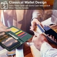 thumbnail image 6 of for iPhone 13 Pro Max Wallet Case for Women Girls, PU Leather Flower Pattern, Card Slots Kickstand Wrist Strap Drop Protective TPU Back Cover with Magnetic Clasp for iPhone 13 Pro Max, Green, 6 of 11