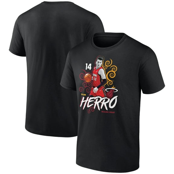 Men's Tyler Herro Black Miami Heat Competitor T-Shirt