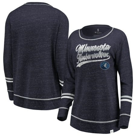 Minnesota Timberwolves Fanatics Branded Women's Dreams Sleeve Stripe Speckle Long Sleeve T-Shirt -