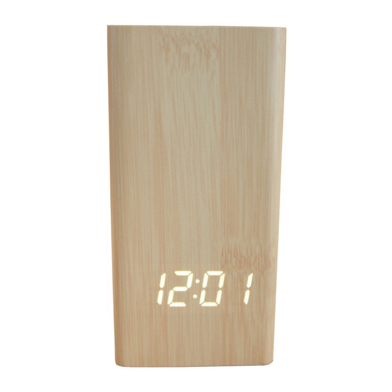 Happy date Pen Holder Wooden, with a Digital Clock and alarm, and a Wonderful LED Screen,Distinctive and Quiet Shape, Suitable and Nice