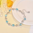 thumbnail image 1 of Pulsera de amor de cristal de plata pura S925 para mujer, pulsera de diseño de nicho de lujo ligero, 1 of 6