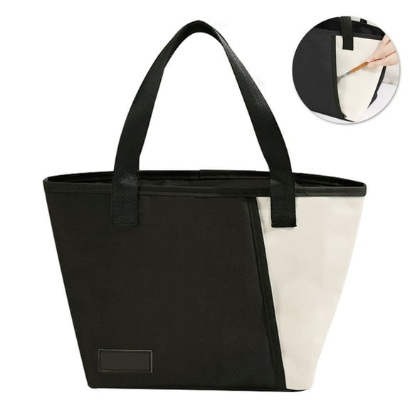 Lunch Box for Women Men Insulated Lunch Bag for Work School Reusable Compact Lunch Cooler Pail Black