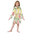 thumbnail image 6 of FORMRS Kids Bathrobe Unisex Hooded Robe Toddler Pajamas Sleepwear, Size 4-6T, Candy Grapefruit, 6 of 7