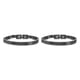 thumbnail image 1 of Sonducket de 19 cm/21 cm, acero de titanio, estilo europeo americano, joyería para hombres, accesorio de moda, cadena de mano trenzada con Negro 19CM 2Conjunto, 1 of 6