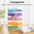 thumbnail image 3 of 6 Pack Pencil Box, Hard Pencil Boxes for School Supplies Bulk, Large Plastic Pencil Case with Lid, Clear Pencil Container, Stackable School Boxes Crayon Boxes Bulk for Kids,Clear, 3 of 7