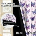 thumbnail image 3 of Aofoto Purple Butterfly Curtain for Girls Bedroom , Grommet Thermal Insulated Light Blocking Window Drapes for Living Room Nursery,42" W x 63" L, 2 Panel, 3 of 6
