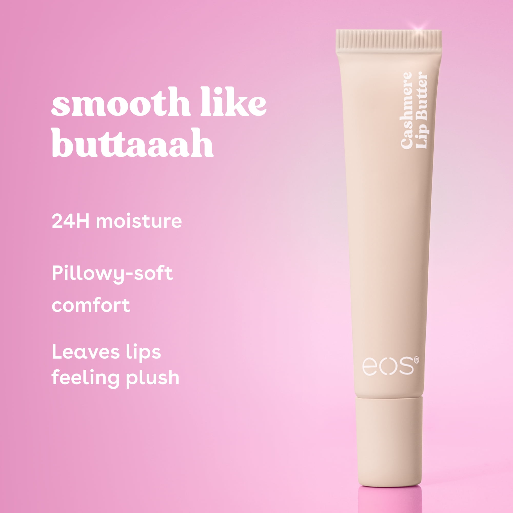 eos Cashmere Lip Butter, Strawberry Dream, Smooth & Hydrating Lip Butter with Peptides, 0.35 fl oz