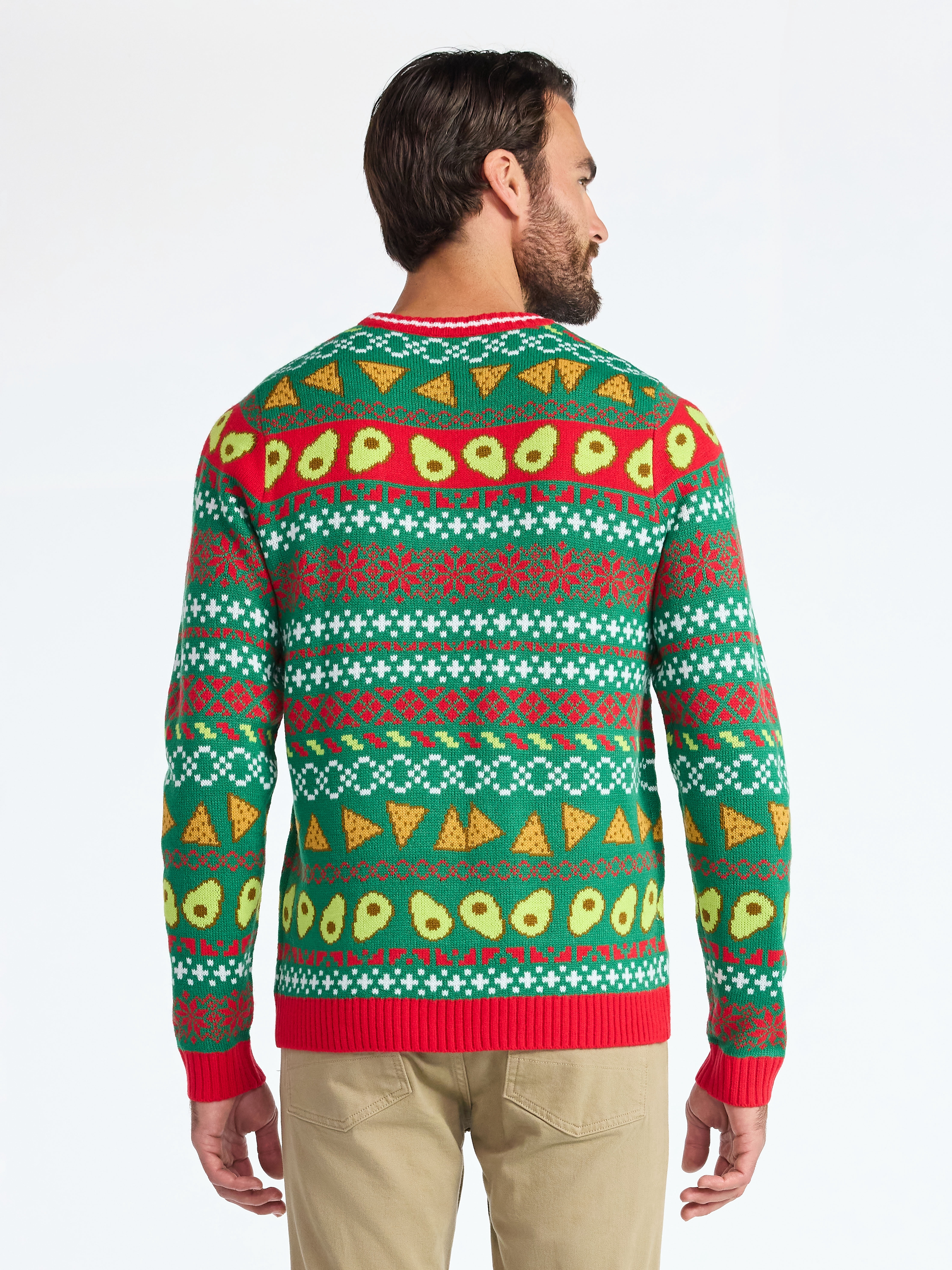 Jolly Sweaters Men's Tacos Presents Christmas Sweater, Sizes S-3XL