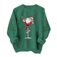 thumbnail image 2 of VKOYWKM Oversized Christmas Sweatshirts for Women Xmas Holiday Long Sleeve Crew Neck Sweatshirt Christmas Wine Glass Graphic Pullover Tops, 2 of 8