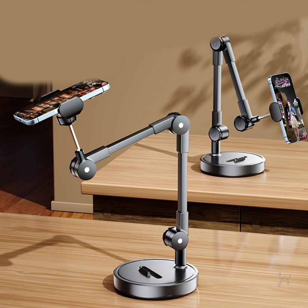 Overhead Camera Phone Mount for Desk,Photography Stand Tripod for Smartphone Video Recording Phone Holder