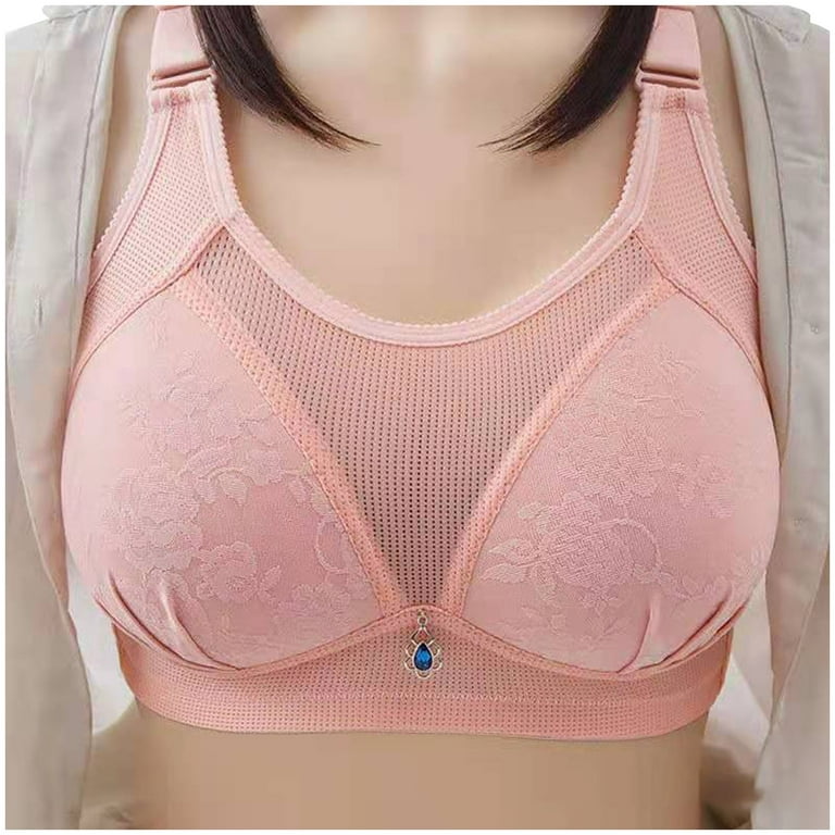  Steel Ring Thin Women Bra Front Button Breathable