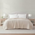 thumbnail image 3 of Martha Stewart Bedford Tile Pink Sugar Twin Bed Blanket, Soft Cozy Bedroom Blanket, Machine Washable, 3 of 5