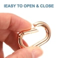 thumbnail image 4 of Uxcell 8pcs Spring O Ring Clip, Metal Spring Clasp Key Ring, Rounded Rectangle Snap Buckle, 4 of 7