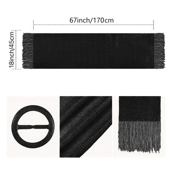 HNMKIU Elegant Evening Shawl Wrap for Casual and Formal Occasions Lightweight Cover Up for Autumn Winter Spring Classic Solid Shawl with Elegant Draping for Dresses and Gowns Black,One Size