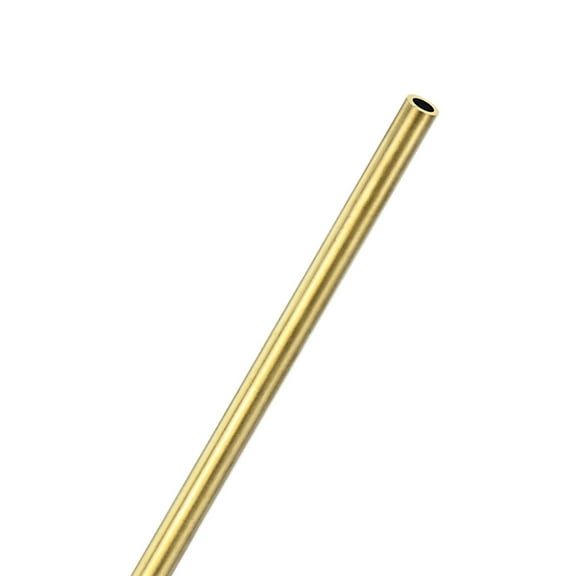 Uxcell 1-Pack 300mm Brass Round Tube, 5mm ID 8mm OD Seamless Stainless Steel Tubing for Construction/Machining/DIY Crafting