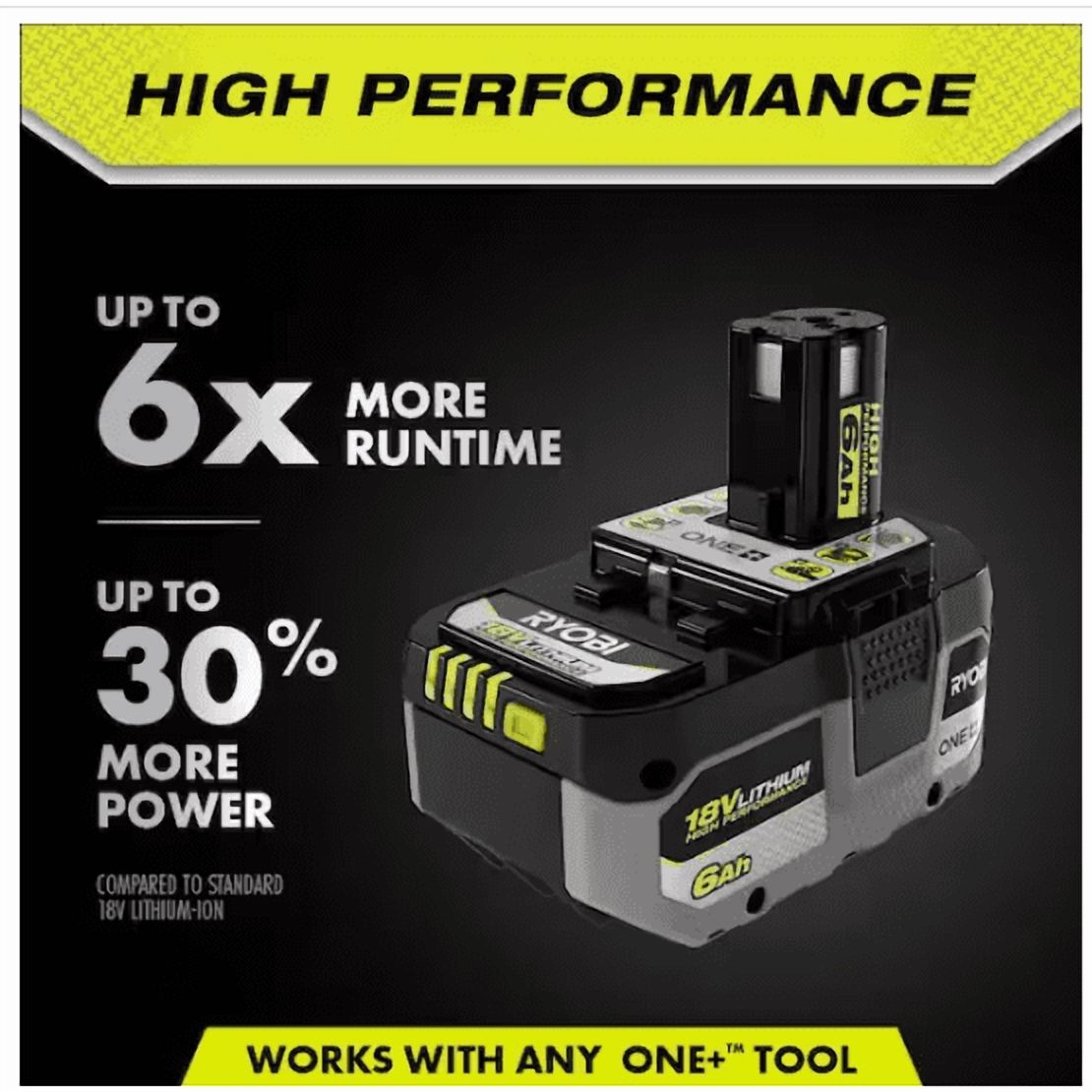 Ryobi PBP2007 One HP 18V HIGH Performance Lithium-Ion 6.0 Ah Battery 2-Pack