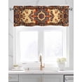 thumbnail image 2 of Bohemian Flower Kitchen Valances for Windows Farmhouse Linen Window Valance Curtain for Living Room Window Treatment Boho Tribal Colorful Distressed Printed Valance Rod Pocket Topper, 54 x 18 Inch, 2 of 6