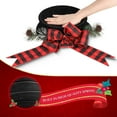 thumbnail image 6 of Christmas Tree Topper Top Hat, Red and Black Buffalo Plaid Christmas Tree Topper Fabric Top Hat for Winter Holiday Xmas Tree Decor, 6 of 8
