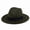 Olive Green, variant on 100% Wool Wide Brim Fedora Hat Men Women Classic Felt Panama Jazz Trilby Adjustable - Black