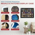 thumbnail image 3 of PENNZONI Medals Display Case, Military Shadow Box, Black w/ Blue Felt Medium, 3 of 11