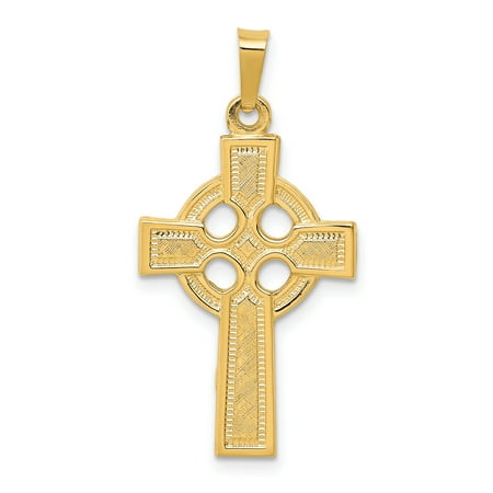 Irish Claddagh Pendant (14k Yellow Gold Irish Claddagh Celtic Knot Cross Religious Pendant Charm Necklace Iona Gifts For Women For Her mothers day gifts mom wife)
