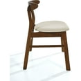 thumbnail image 4 of WestinTrends Mid Century Modern Solid Wood Upholstered Dining Side Chair (Set of 2), Beige, 4 of 5