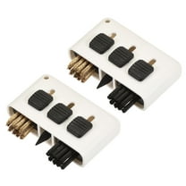 Uxcell 3 in 1 Portable Retractable Dust Groove Cleaner Golf Club Brush White 2 Pack