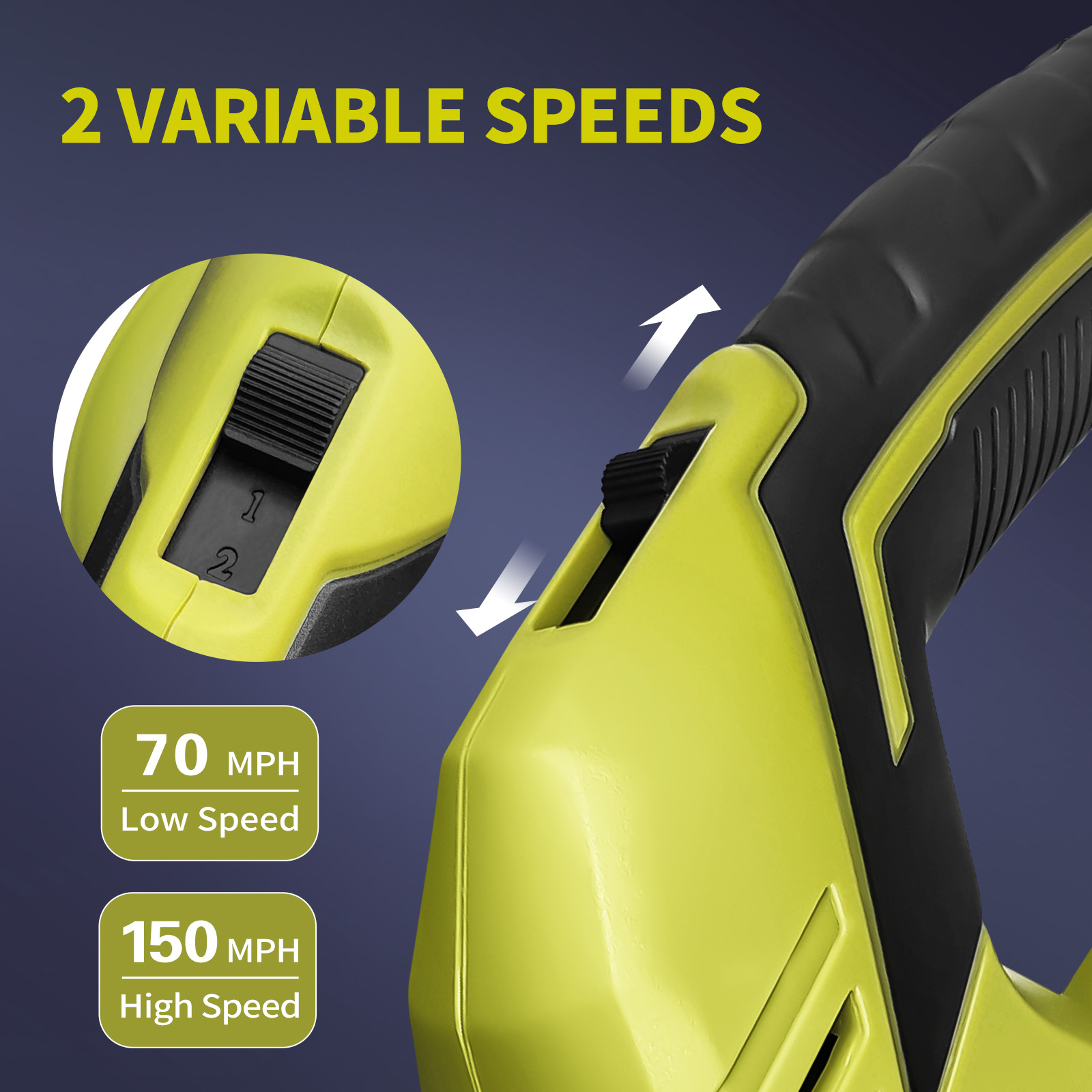 Seyvum 20V Cordless Leaf Blower, 320 CFM with 2 Batteries & Charger photo 3