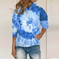 thumbnail image 2 of IROINNID Reduced Hoodie for Women Long Sleeve Casual Tie-Dye Pullover Loose Fit Tunic Fall Tops Hoodie,Blue, 2 of 4