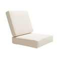 thumbnail image 2 of Outdoor Seat Cushion Set Deep Seating Patio Cushion Set Thick Cushions 25.6"x25.6"x5",Creamy White, 2 of 7