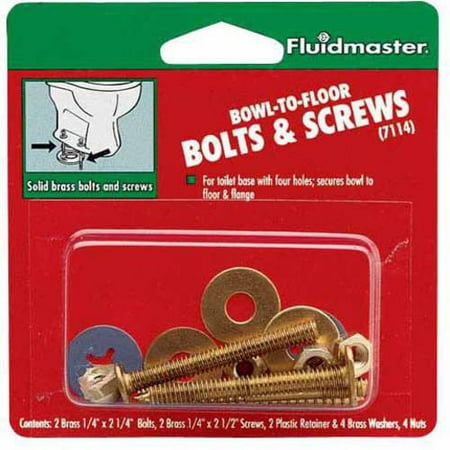 Fluidmaster 7114 Bowl-To-Floor Bolts and Screws