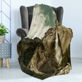 thumbnail image 4 of Yosemite Soft Flannel Fleece Blanket, Waterfalls in Yosemite National Park California Famous Travel Destination, Cozy Plush for Indoor and Outdoor Use, 50" x 70", Brown Reseda Green, by Ambesonne, 4 of 5