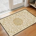 thumbnail image 3 of Washable Vintage Kitchen Mat 31"x20" Non Slip Soft Plush Low Profile Kitchen Rug, Distressed Medallion Oriental Style Sink Mat for Laundry Room Bedroom Office, 3 of 6