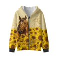 thumbnail image 4 of Pzuqiu Horse Boys Sweatshirts Size L Warm Fleece Full-Zip Hoodie Sweatshirt Lightness Soft Long Sleeve Jacket Outfits with Pocket Casual Fashion for Teens Boys Kids, 4 of 7