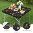 thumbnail image 4 of Red Mushroom Fern Black Pattern Square Fitted Tablecloth with Elastic Edge,Square Table Cover,Washable Elastic Table Cover for Home Kitchen Party Decor 36"x36", 4 of 6