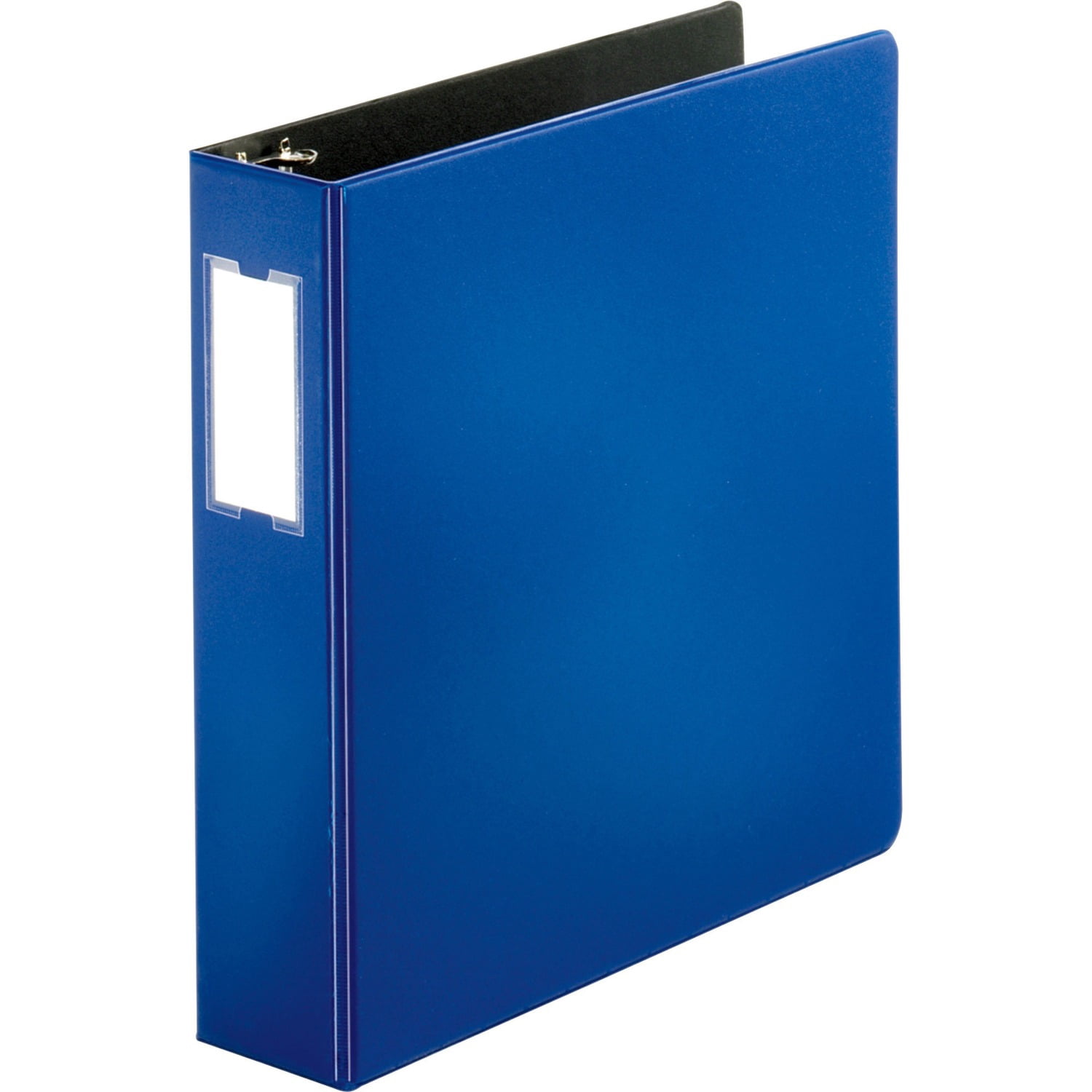 Business Source D-Ring Binder w/Label Holder Hvy-Dty 2' Blue 33111