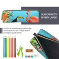 thumbnail image 6 of Ratiio Tropical Jungle Flamingo Pattern Leather Pencil Case, Pencil Pouch with Durable Zipper, Compact and Stylish Organizer for Stationery, Art Supplies, Travel Essentials, 6 of 8
