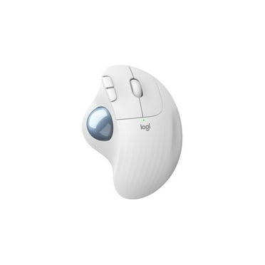 Logitech ERGO M575 Wireless Trackball Mouse - Easy thumb control, precision and smooth tracking, ergonomic comfort design, for Windows, PC and Mac with Bluetooth and USB capabilities - Off White