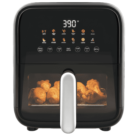 7.5QT Air Fryer with Visible Window, Large 12-in-1 Digital Touchscreen, 1700W, Black