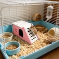 thumbnail image 4 of Small Animal Hideout With Climbing Ramp Ventilated Design For Hamsters Gerbils Mice Cage AccessoryPink-17X9Cm, 4 of 5