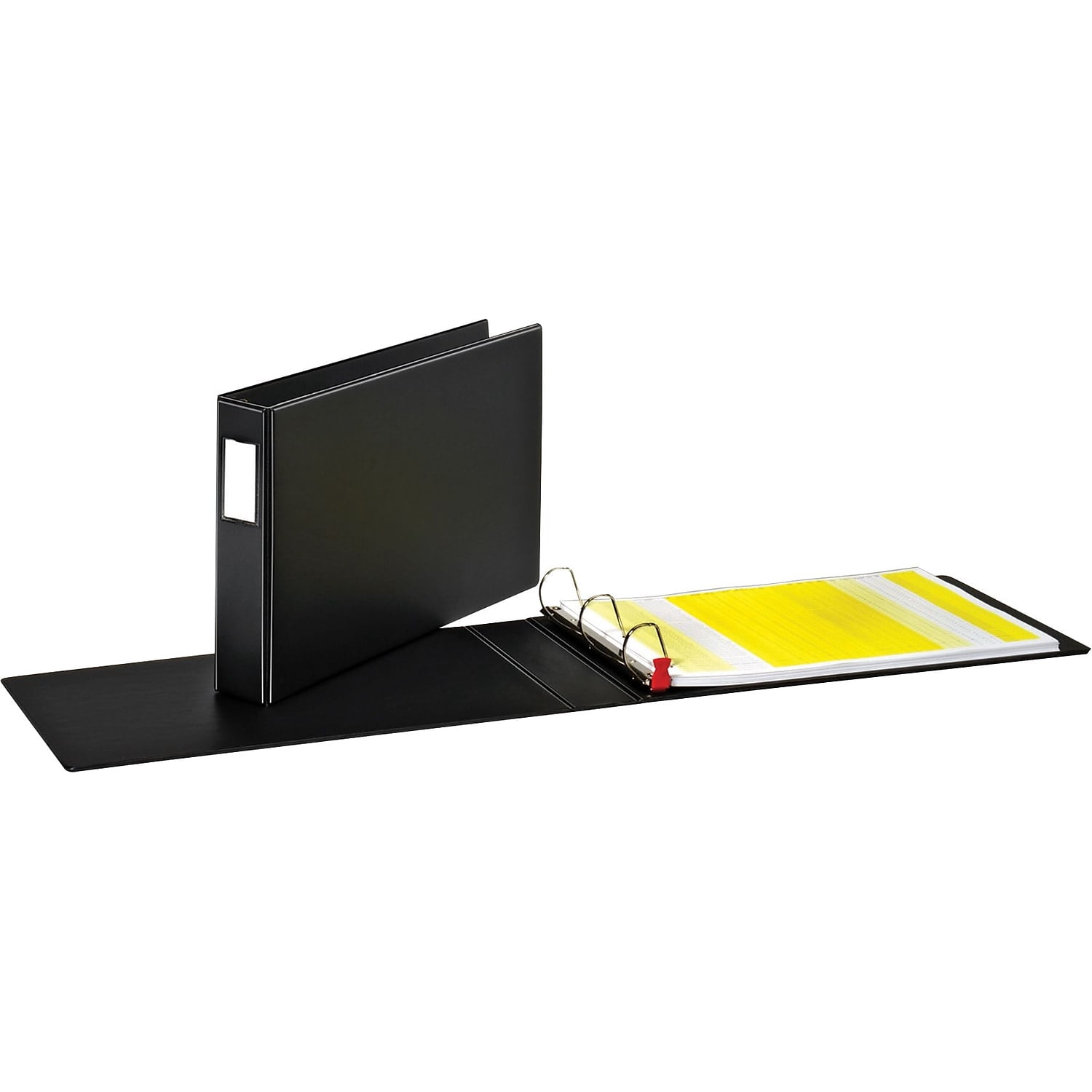 Cardinal Premier Easy Open 11 x 17 Locking Slant-D Ring Binder, 2" Cap, Black