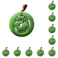 thumbnail image 1 of Guardurnaity Regalos Exquisita artesanía Colgantes de jade para seres queridos Collar con colgante versátil Verde espinaca único 50 * 7 mm espinacas verdes 50*7mm 10Conjunto, 1 of 6