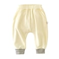 thumbnail image 3 of LUOGENLI Girls Shorts 5T Set Toddler Boys Cute Casual Long Trousers Clothes Cartoon Print Pants High Waisted Pants Outfits Clothes Shorts for Girls 5T-6 Girls Shorts Size 12 Jean Beige 6-12 Months, 3 of 9