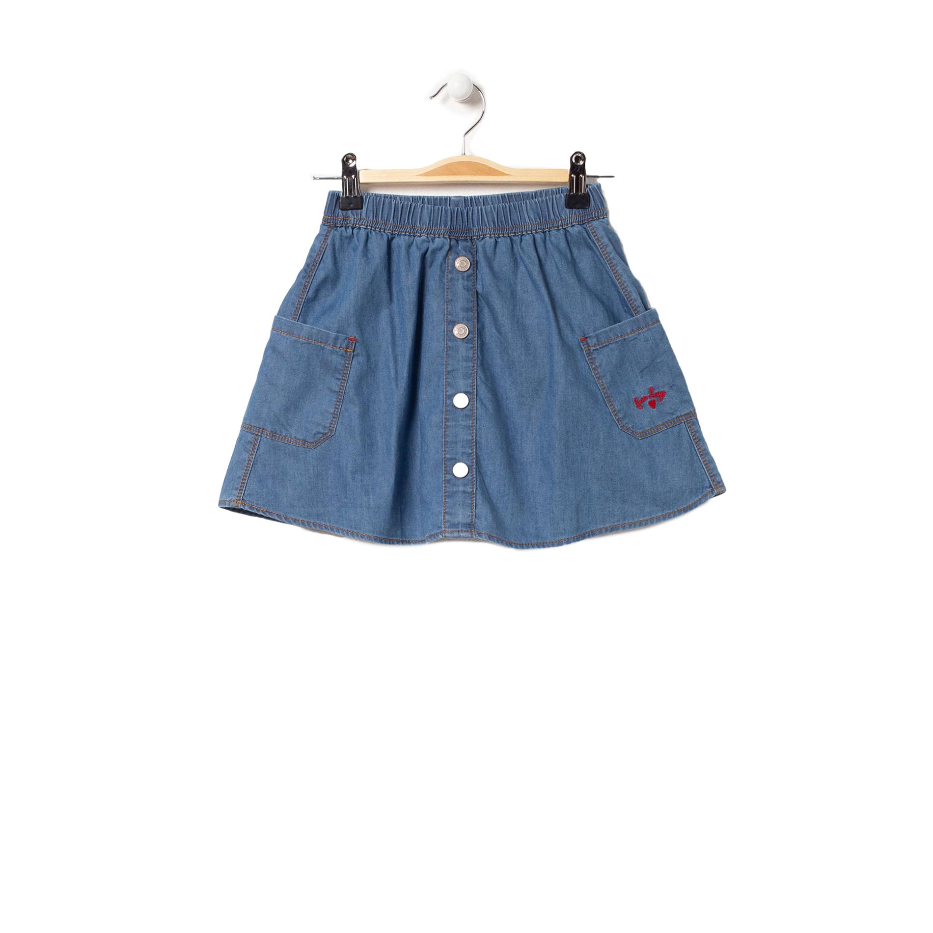 lightweight denim skirt
