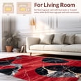 thumbnail image 2 of ODIKA 5'x7' Machine Washable Non-Slip Area Rug, Abstract Marble Geometric Black Design High Traffic Rug, Red, 125523, 2 of 7