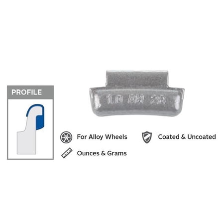 Perfect Equipment 2.5 oz Coated Mag Wheel Weight, Box of 25