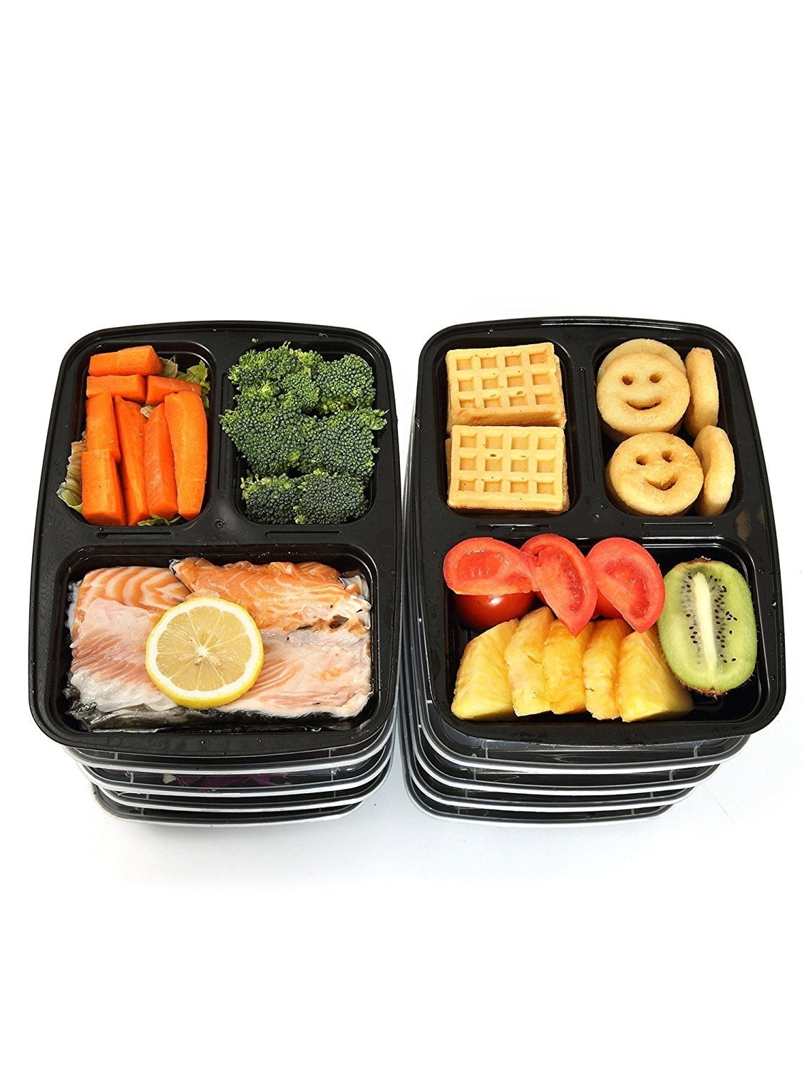 Pactiv Corp. NC333B Newspring DELItainer 7.5 x 9.87 x 1.75 32 oz Plastic Microwavable Container - Black/Clear (150/Carton)